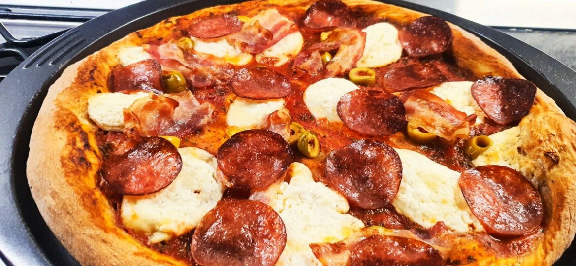 Sonias Recipe Home Made Pizza recipe with pepperoni burrata mozzarella